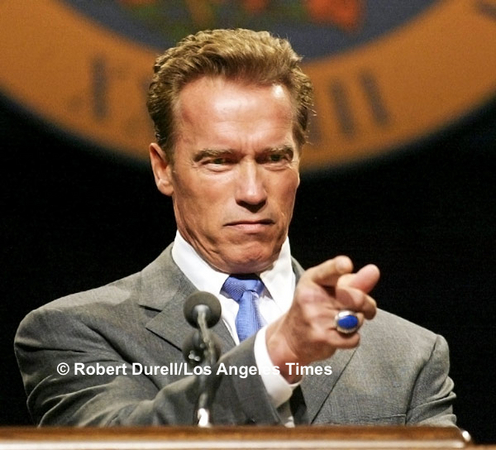 NO NONSENSE --- During his first press conference the day after being inaugurated, Gov. Arnold Schwarzenegger's demeanor had changed markedly from what I had observed on the campaign trail. There was no light-hearted campaign banter between the governor and the press. As he took questions, California's 38th governor was in a no nonsense mood.
November 18, 2003.

